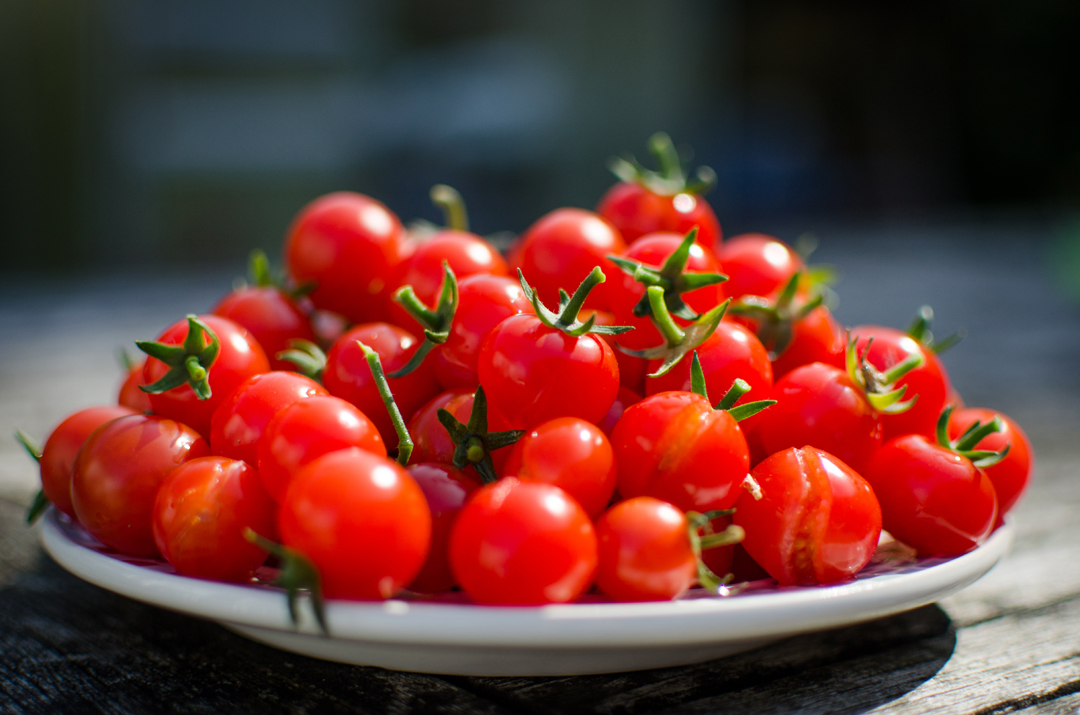 Gorgeous Cherry Tomatoes by Gavin Tyte on Unsplash.
